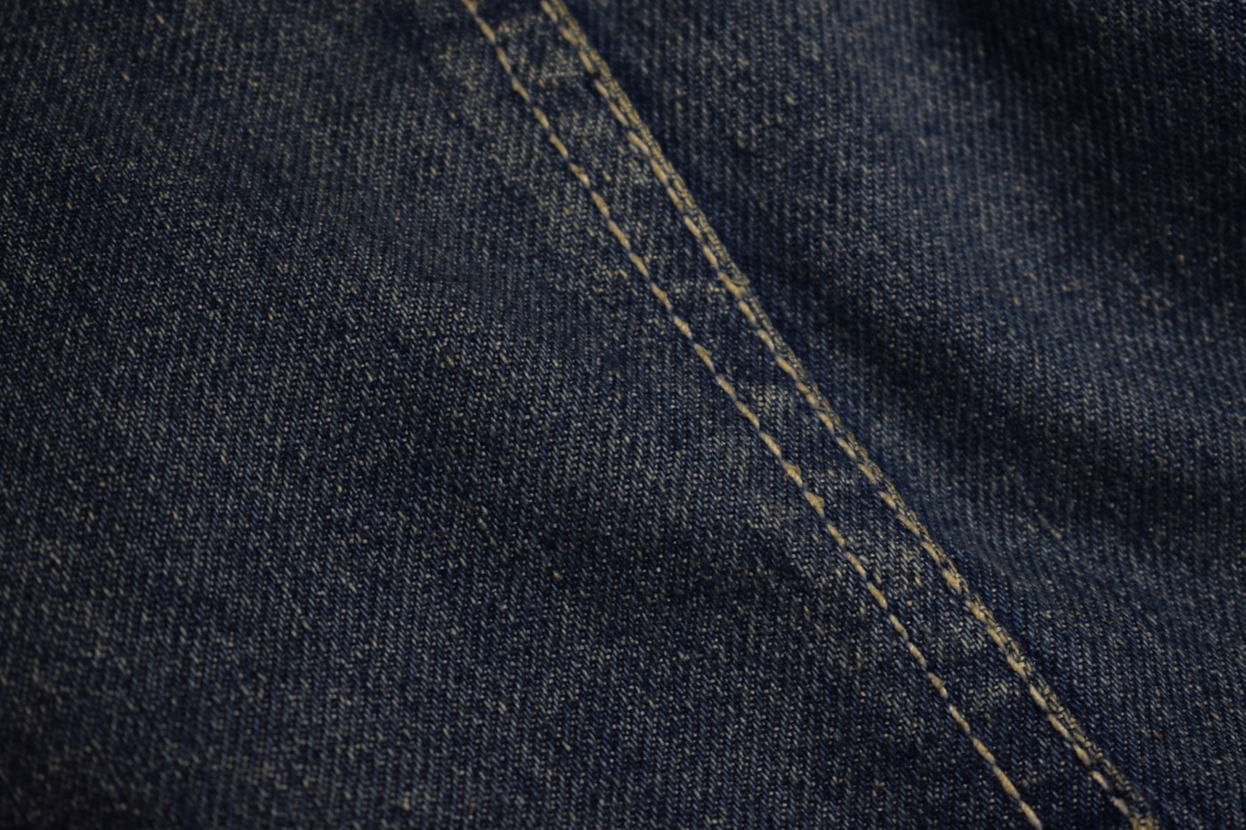 Denim seam and stitching detail